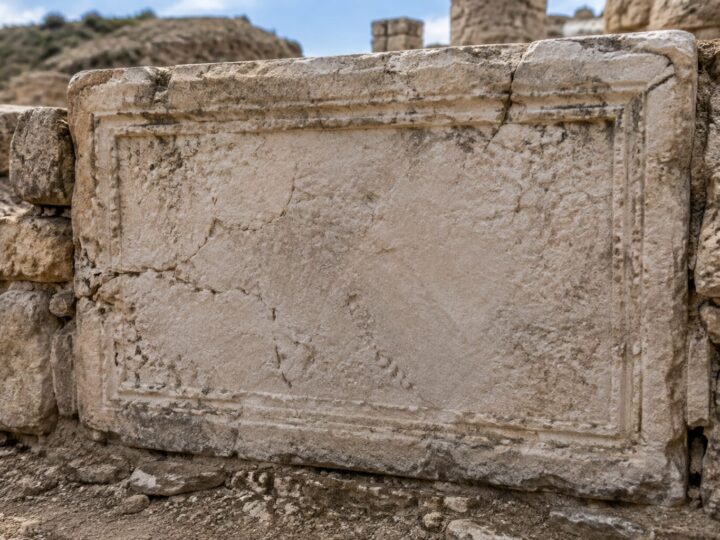 Un fragment dintr-o inscripție romană de cel puțin 4,8 metri a fost găsit într-un zid al băilor de la Fortuna